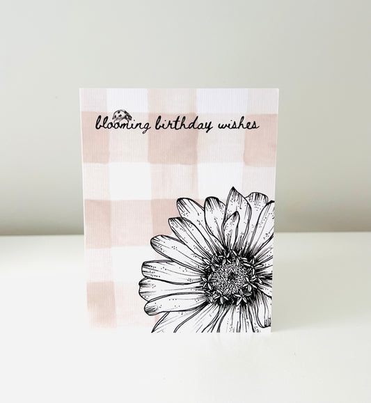 Greeting Card - Zinnia - Happy Birthday