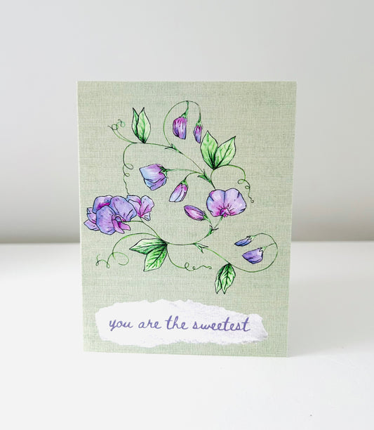 Greeting Card - Sweet Pea