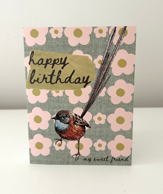 Greeting Card - Emu Wren - Happy Birthday