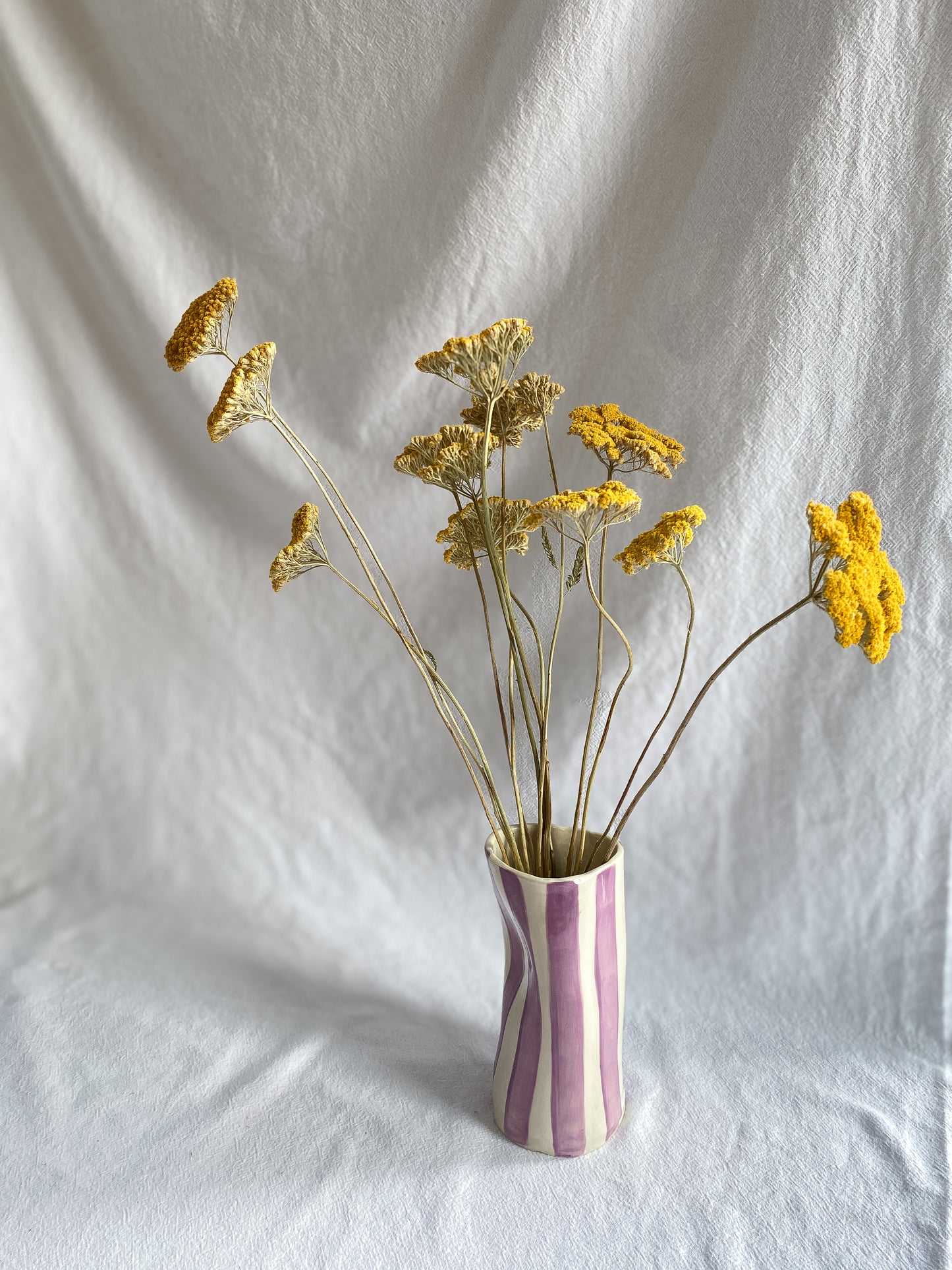 Large warped ceramic vase