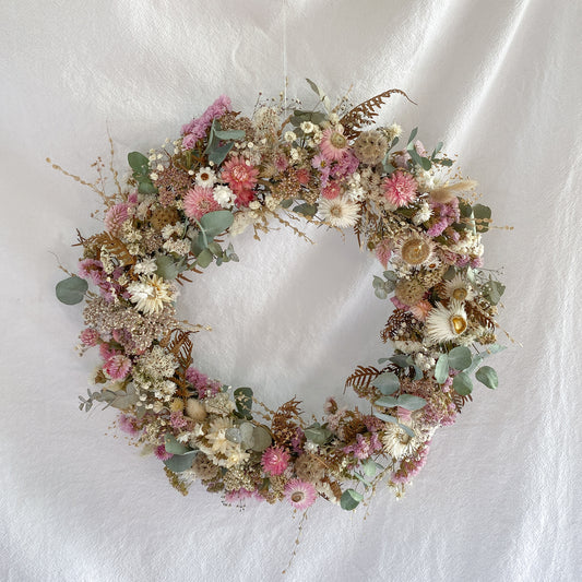 Blush + bush wreath