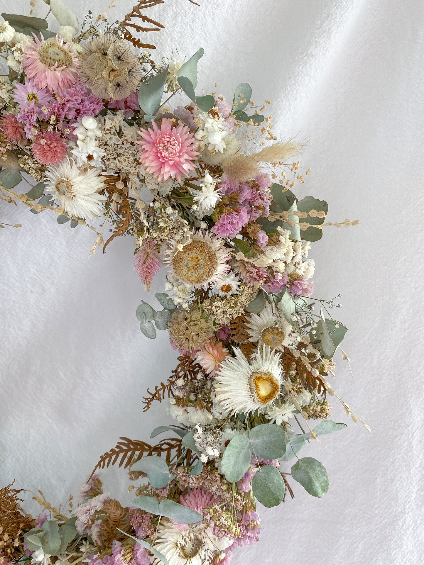 Blush + bush wreath