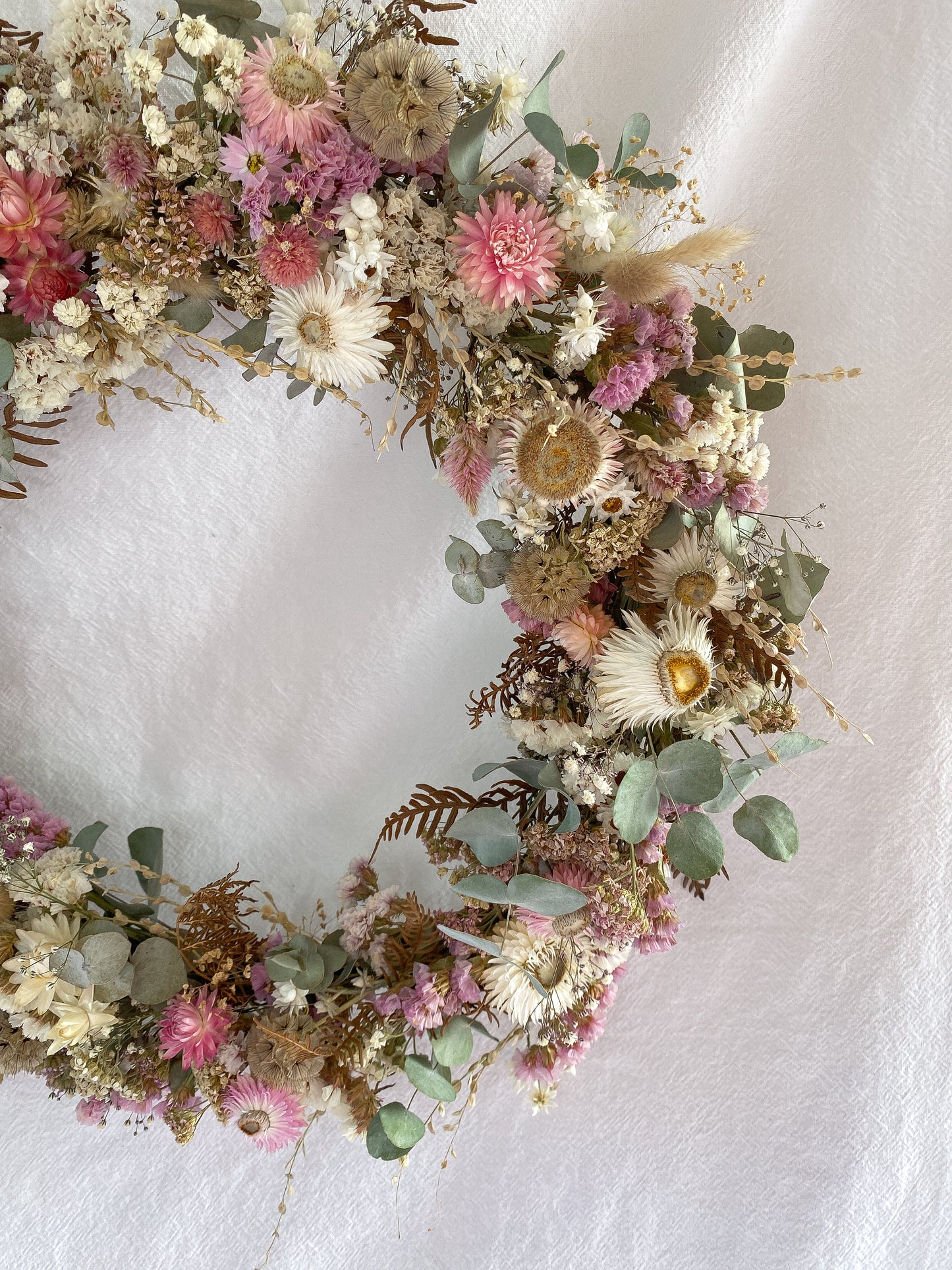 Blush + bush wreath