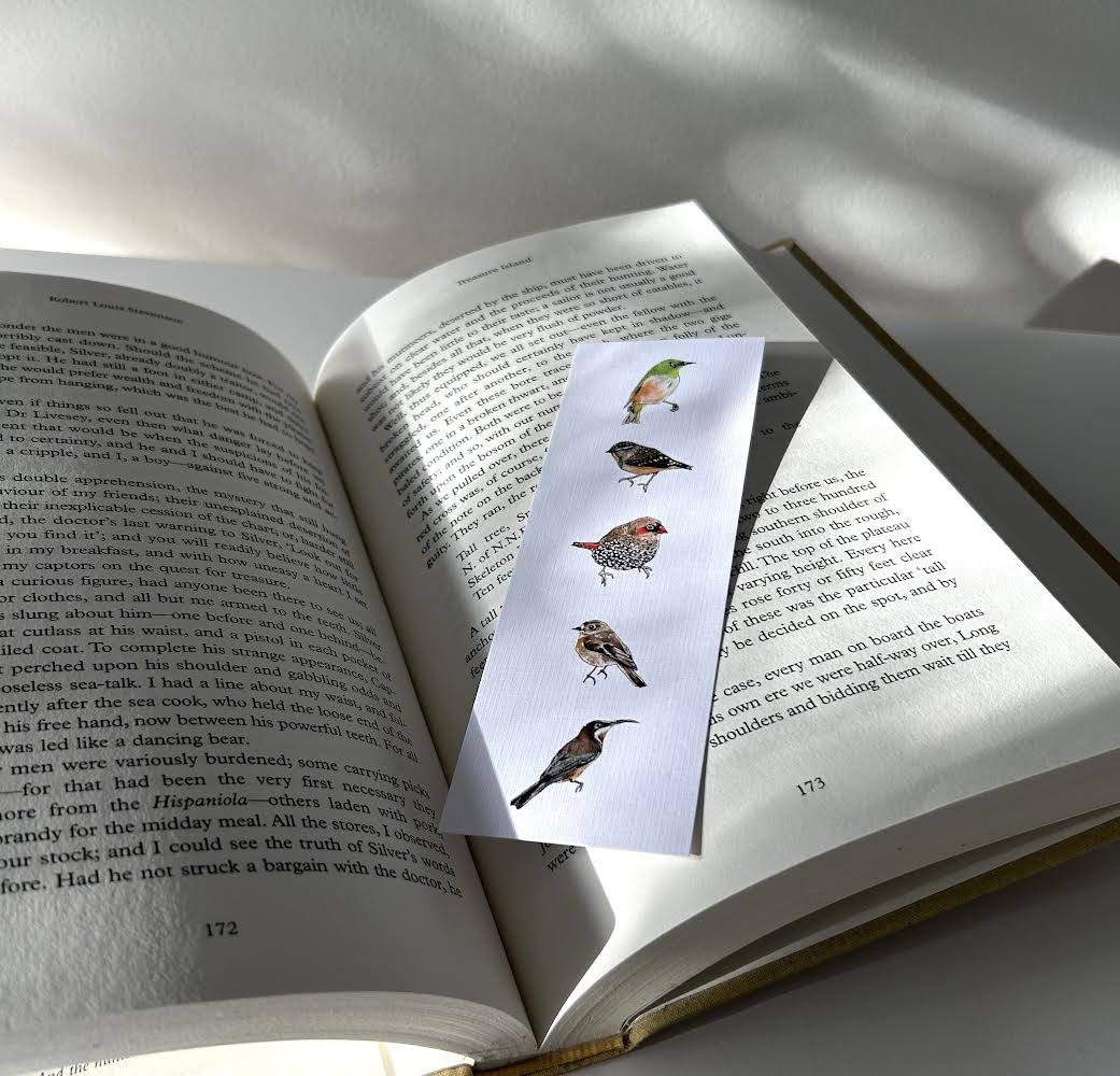 Itty bitty birds bookmark