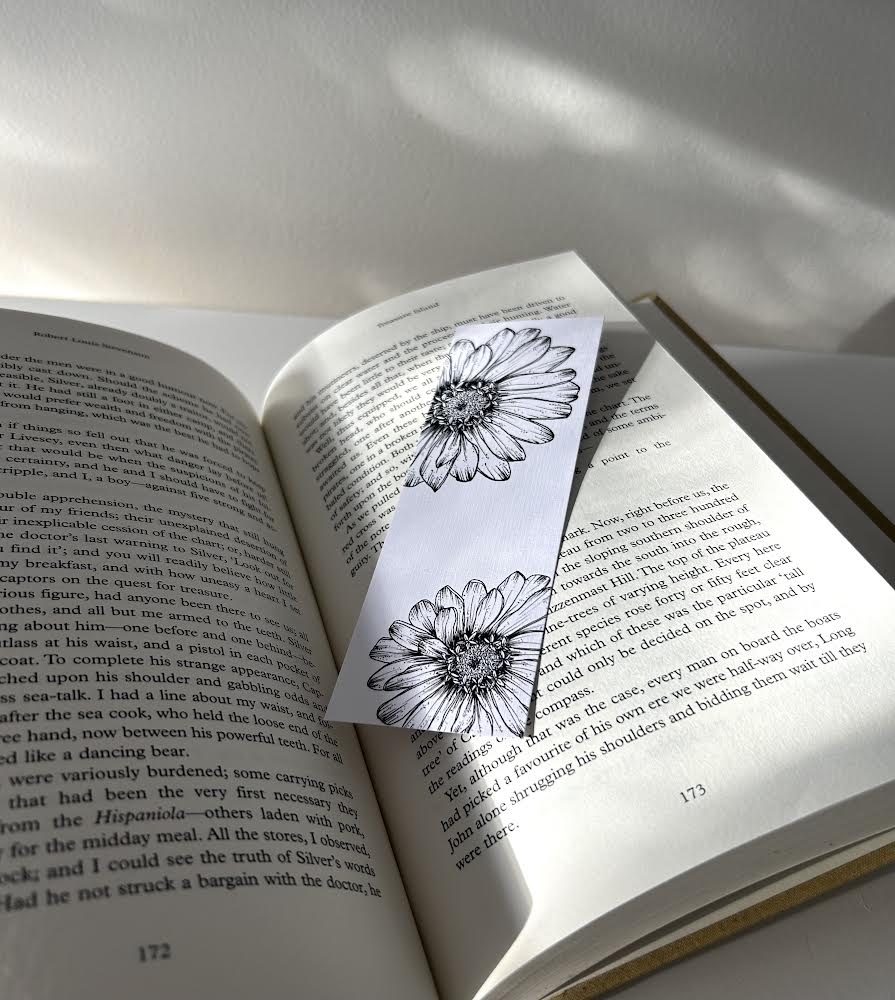 Zinnia bookmark